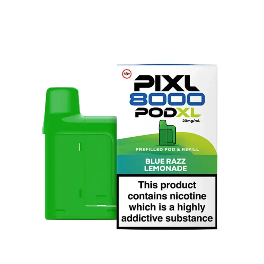 Pixl 8K Pods Blue Razz Lemonade Flavours