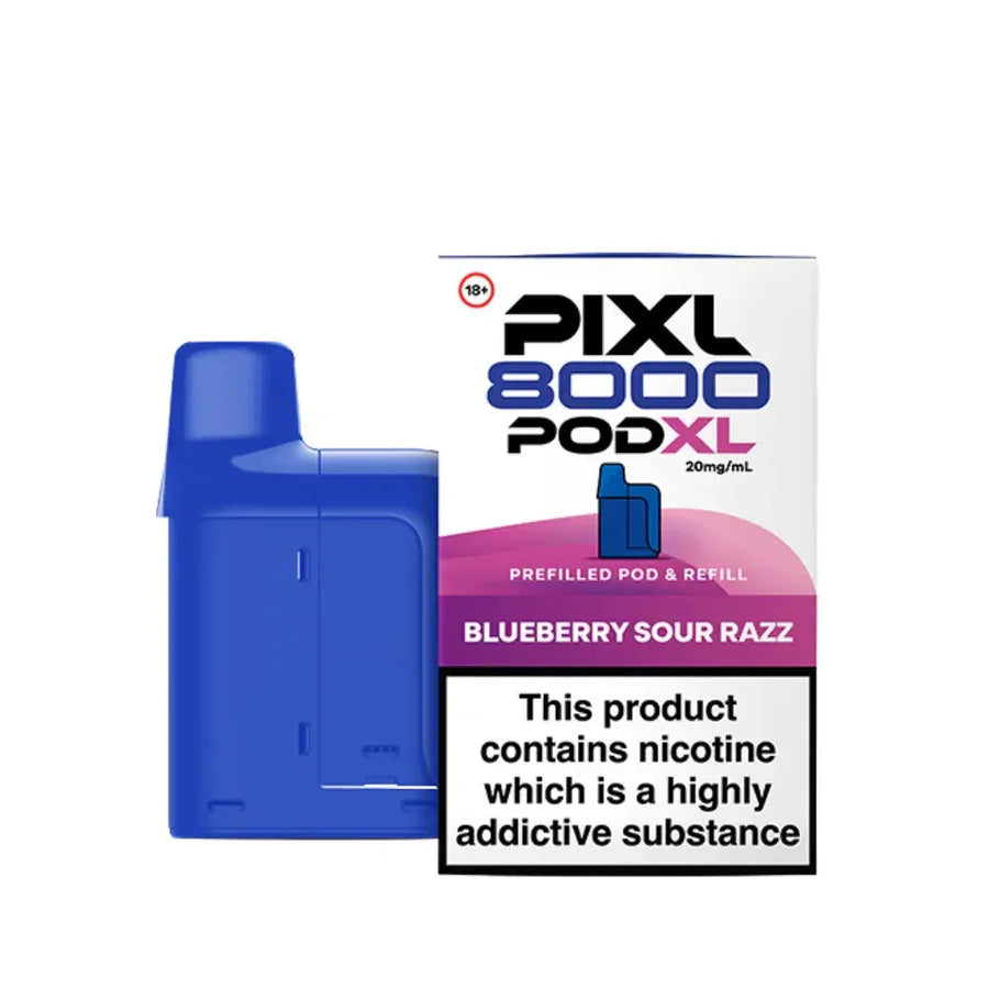 Pixl 8K Pods Blueberry Sour Razz Flavours