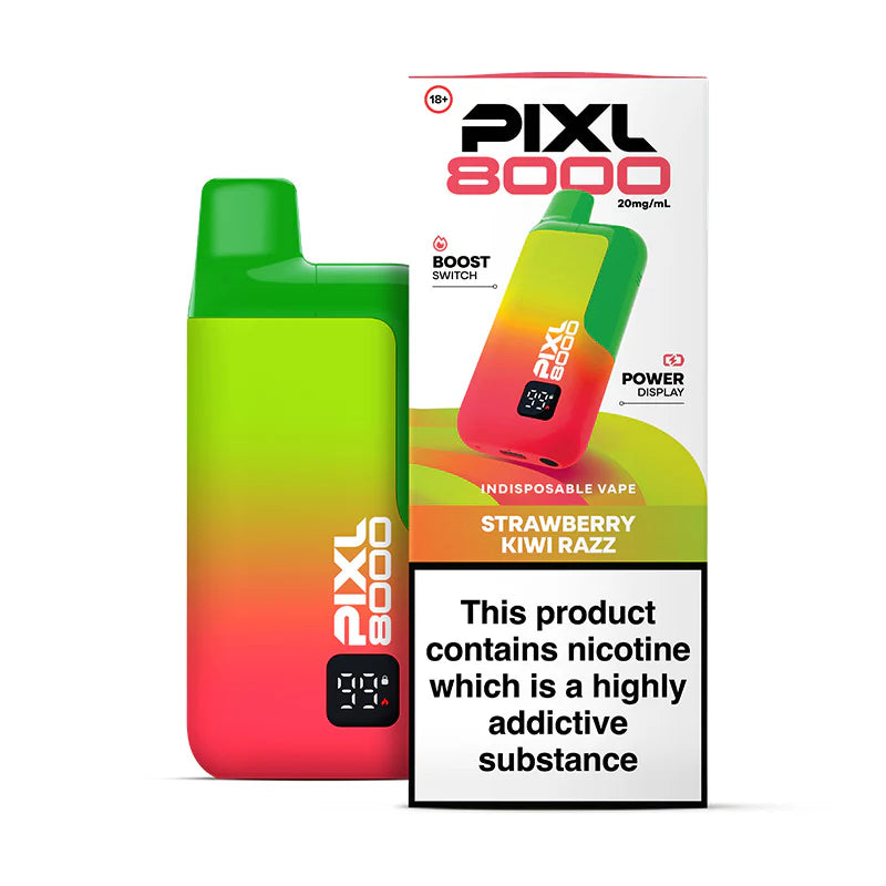 Pixl 8K Kit Strawberry Kiwi Razz Flavours