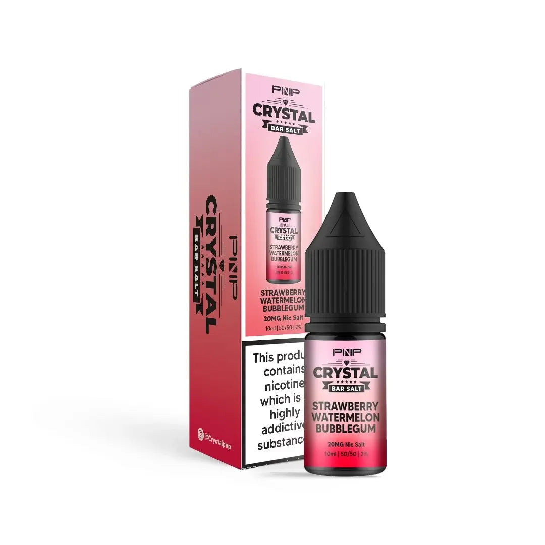Pnp Crystal Nicotine Salt Vape Juice Strawberry Watermelon Bubblegum Flavour