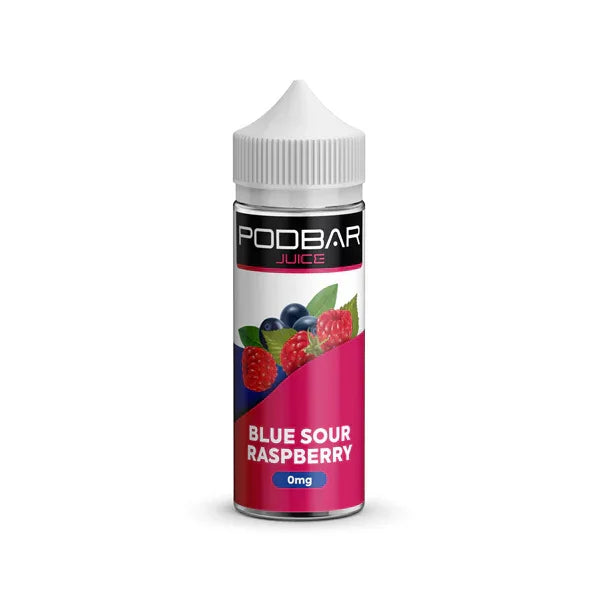 Pod Bar Juice By Kingston Vape Liquid Blue Sour Raspberry Flavour