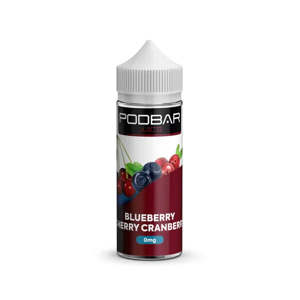 Pod Bar Juice By Kingston Vape Liquid Blueberry Cherry Cranberry Flavour