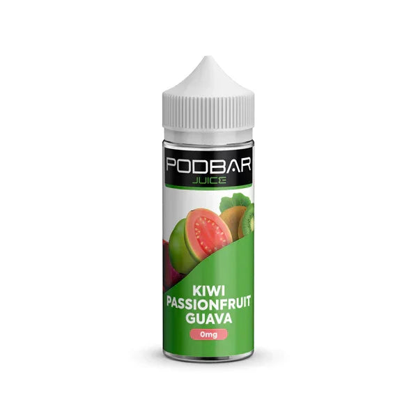 Pod Bar Juice By Kingston Vape Liquid Kiwi Passionfruit Guava Flavour
