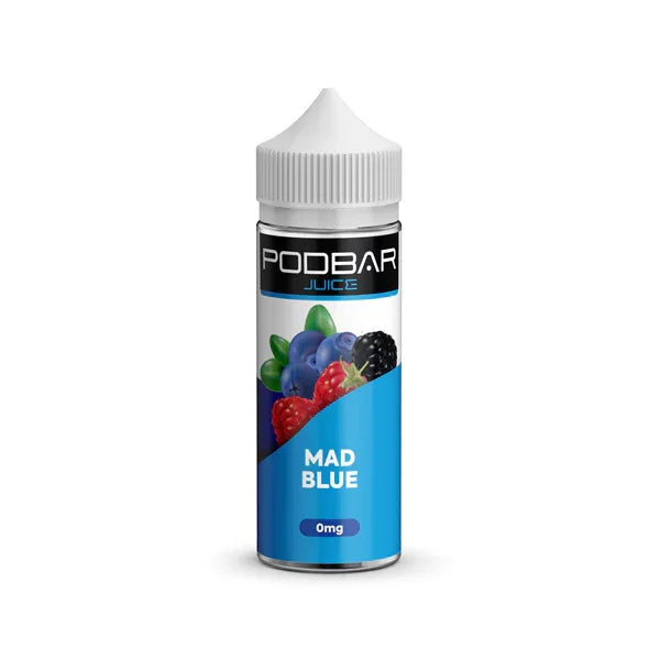 Pod Bar Juice By Kingston Vape Liquid Mad Blue Flavour