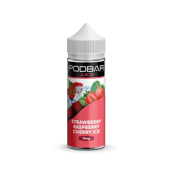 Pod Bar Juice By Kingston Vape Liquid Straw Raspberry Cherry Ice Flavour