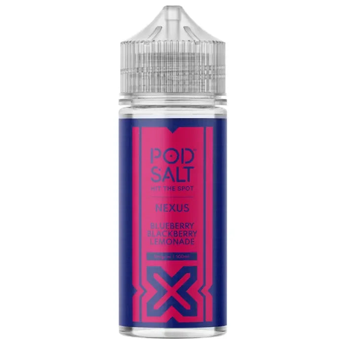 Pod Salt Nexus 100ML Shortfill Vape Juice Blueberry Blackberry Lemonade Flavour