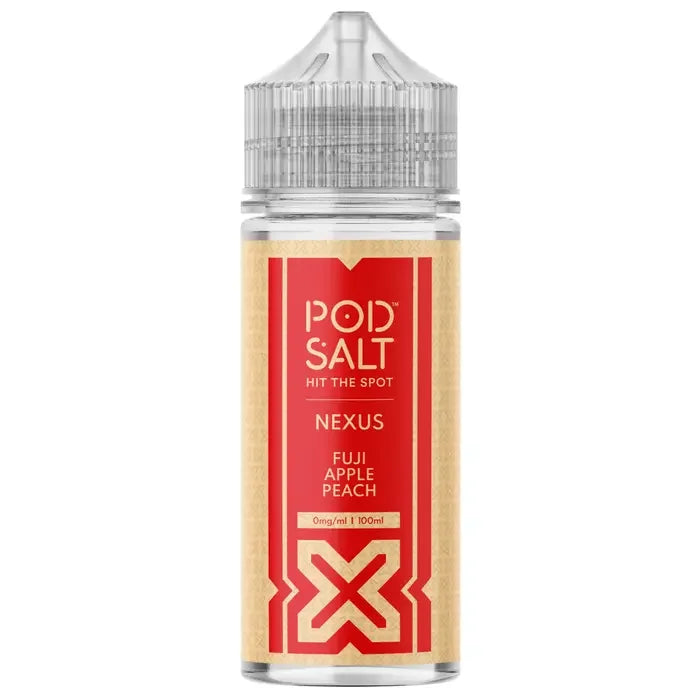 Pod Salt Nexus 100ML Shortfill Vape Juicen Fuji Apple Peach Flavour