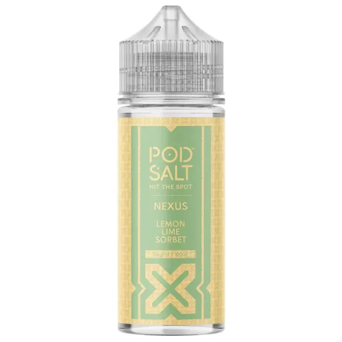 Pod Salt Nexus 100ML Shortfill Vape Juice Lemon Lime Sorbet Flavour
