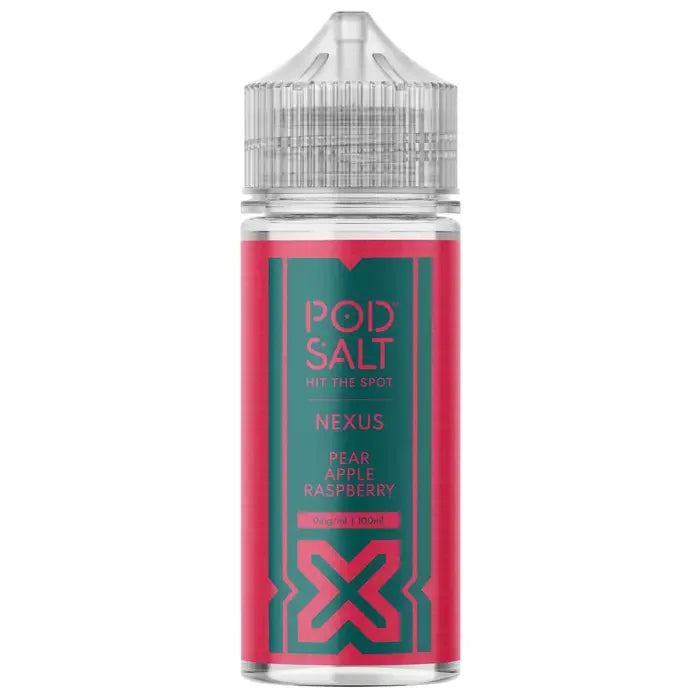 Pod Salt Nexus 100ML Shortfill Vape Juice Pear Apple Raspberry Flavour