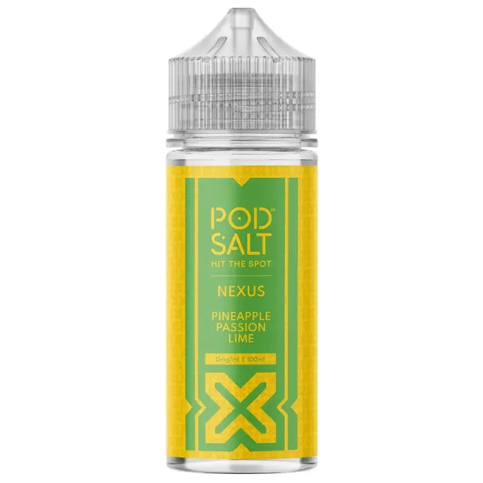 Pod Salt Nexus 100ML Shortfill Vape Juice Pineapple Passion Lime Flavour