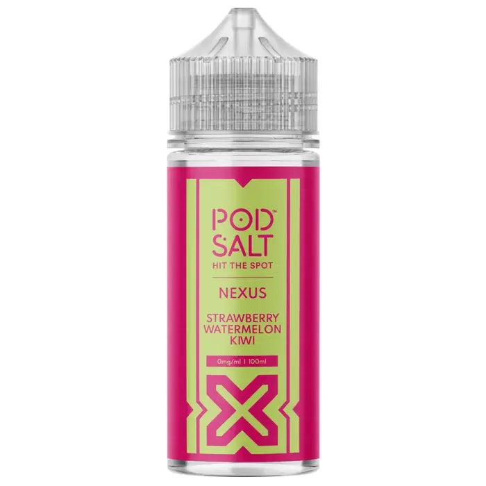 Pod Salt Nexus 100ML Shortfill Vape Juice Strawberry Watermelon Kiwi Flavour