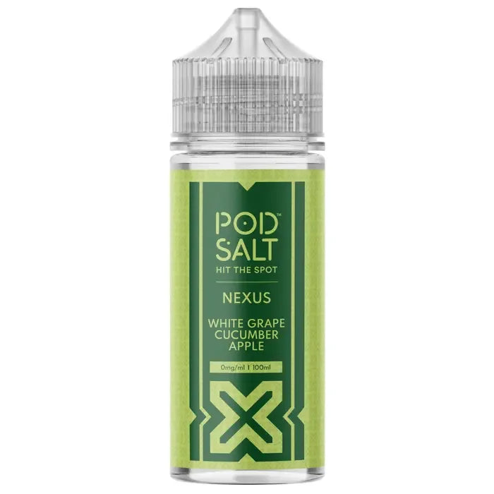 Pod Salt Nexus 100ML Shortfill Vape Juice White Grape Cucumber Apple Flavour