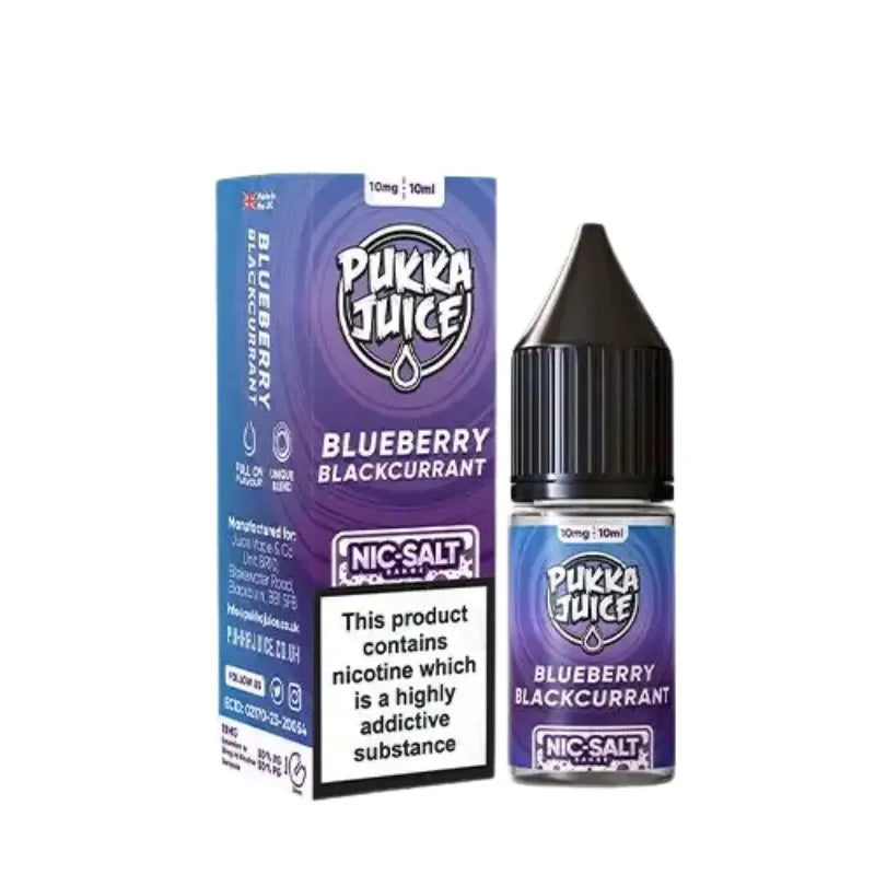 Pukka Juice Nic Salt E-Juice Blueberry Blackcurrant Flavour
