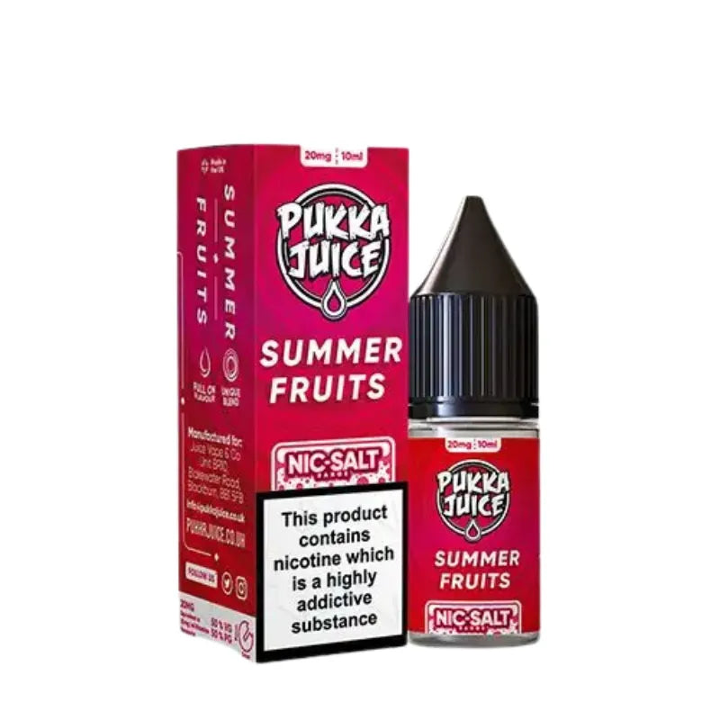 Pukka Juice Nic Salt E-Juice Summer Fruits Flavour