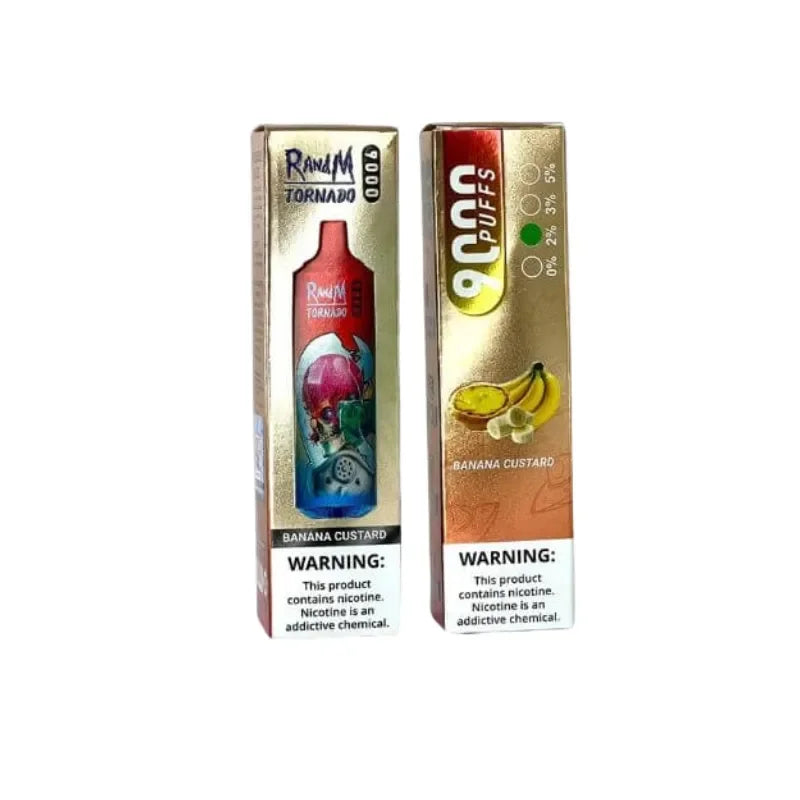 Randm Tornado 9000 Puffs Banana Custard Flavour