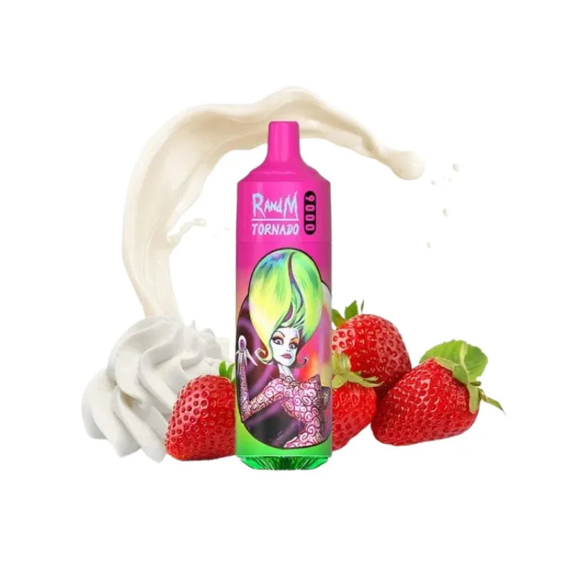 Randm Tornado 9000 Puffs Strawberry Cream Flavour
