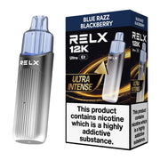 Relx 12 Ultra Pod Vape Kit Blue Razz Blackberry Flavour