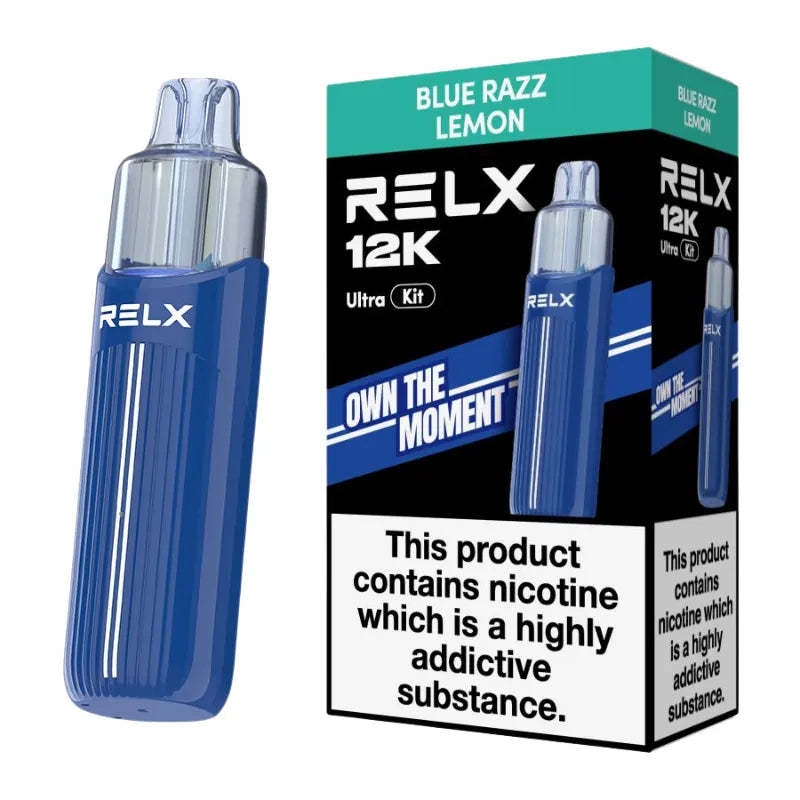 Relx 12 Ultra Pod Vape Kit Blue Razz Lemon Flavour