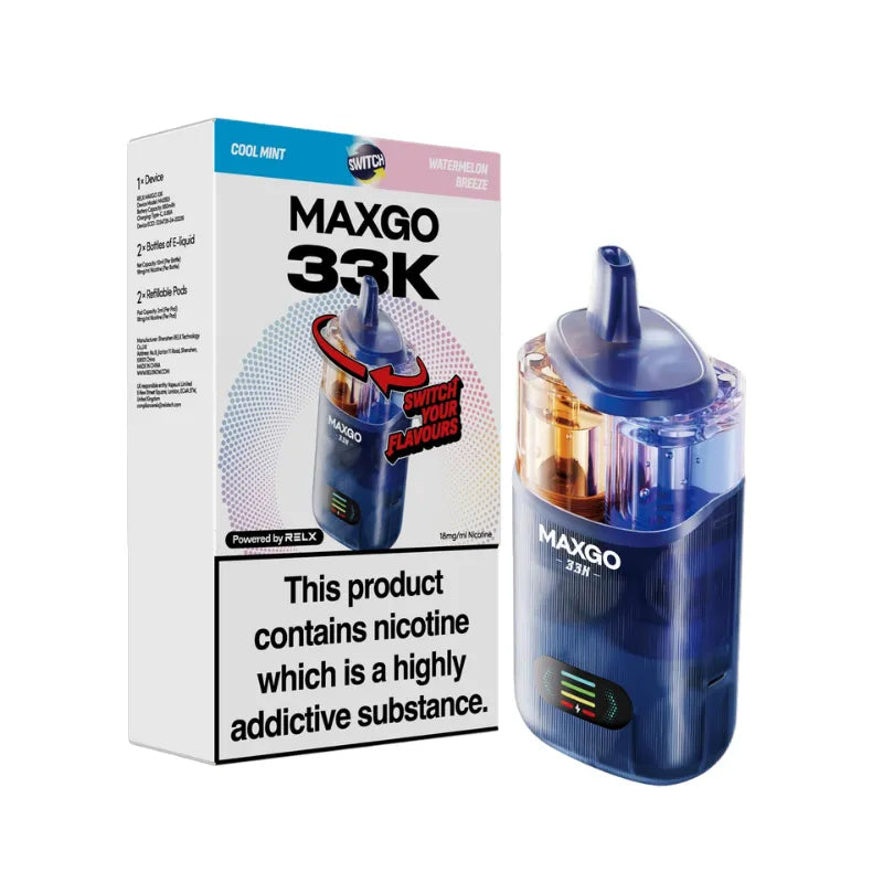 Relx Maxgo Combo 33K Cool Mint & Watermelon Breeze Flavour