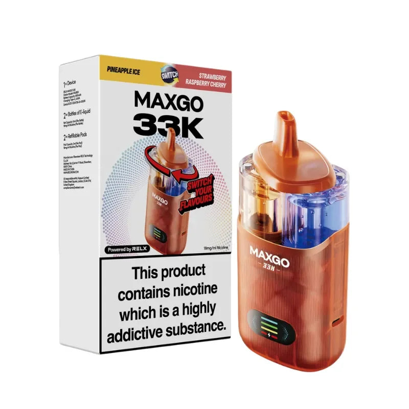 RELX Maxgo Combo 33k Vape Kit - 8.99 any 3 for 22 RELX Maxgo Combo 33k Vape Kit - 8.99 any 3 for 22