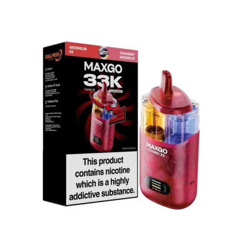 Relx Maxgo Combo 33K Watermelon Ice & Strawberry Watermelon Flavour