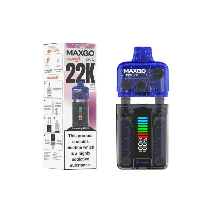 Relx Maxgo Pro 22K Pod Kit Blueberry Sour Raspberry Flavour