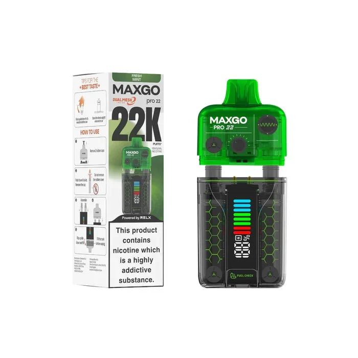 Relx Maxgo Pro 22K Pod Kit Fresh Mint Flavour