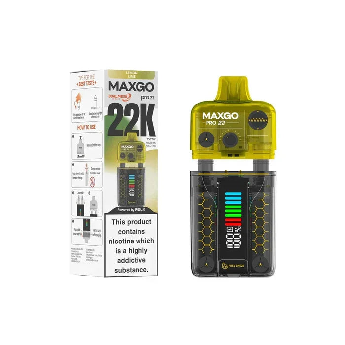 Relx Maxgo Pro 22K Pod Kit Lemon Lime Flavour