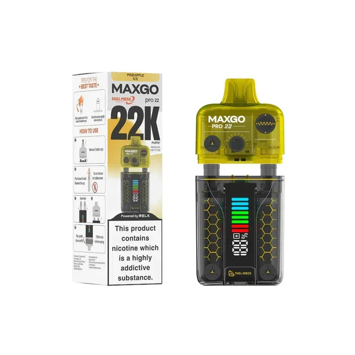 Relx Maxgo Pro 22K Pod Kit Pineapple Ice Flavour