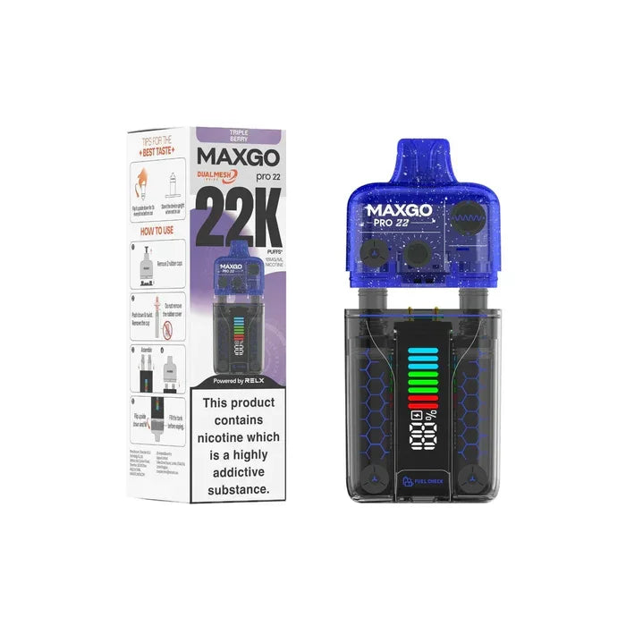 Relx Maxgo Pro 22K Pod Kit Triple Berry Flavour