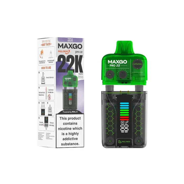Relx Maxgo Pro 22K Pod Kit Triple Grape Flavour