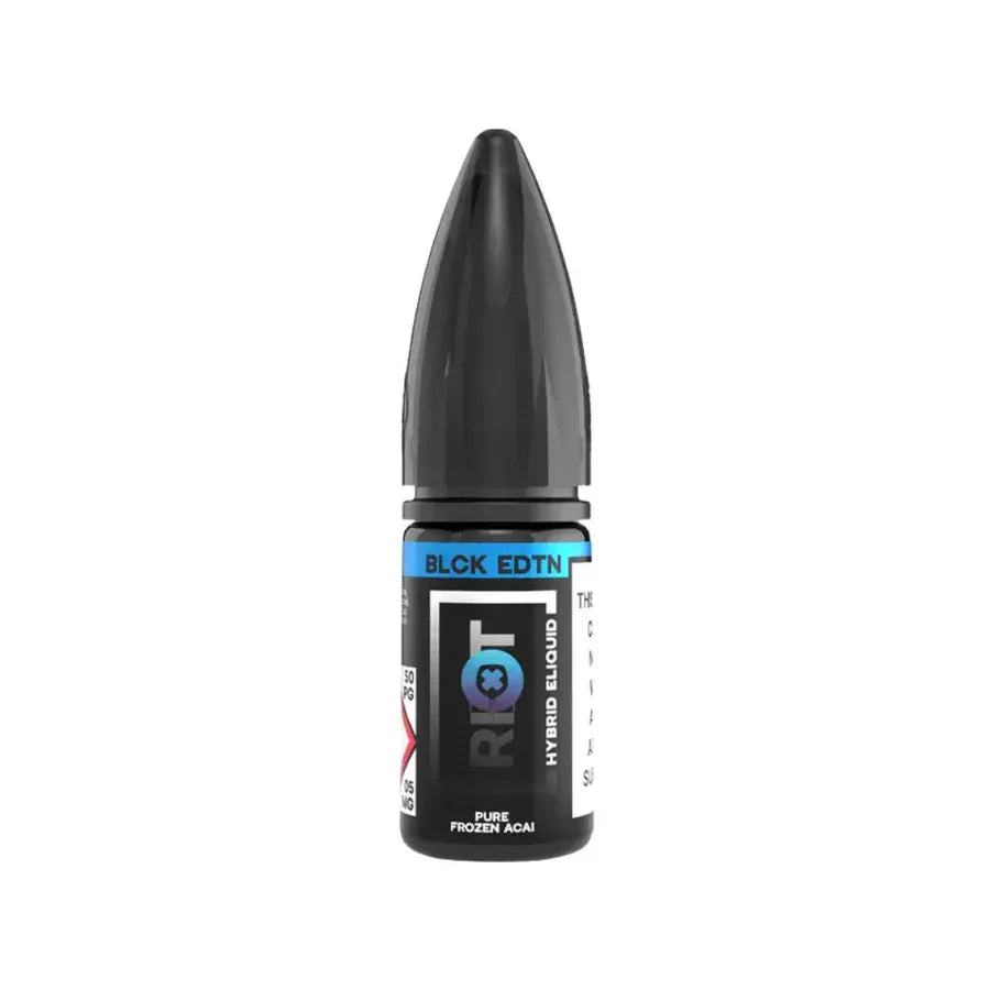 Riot Squad Black Edition Nicotine Salt Vape Juice Pure Frozen Acai Flavour