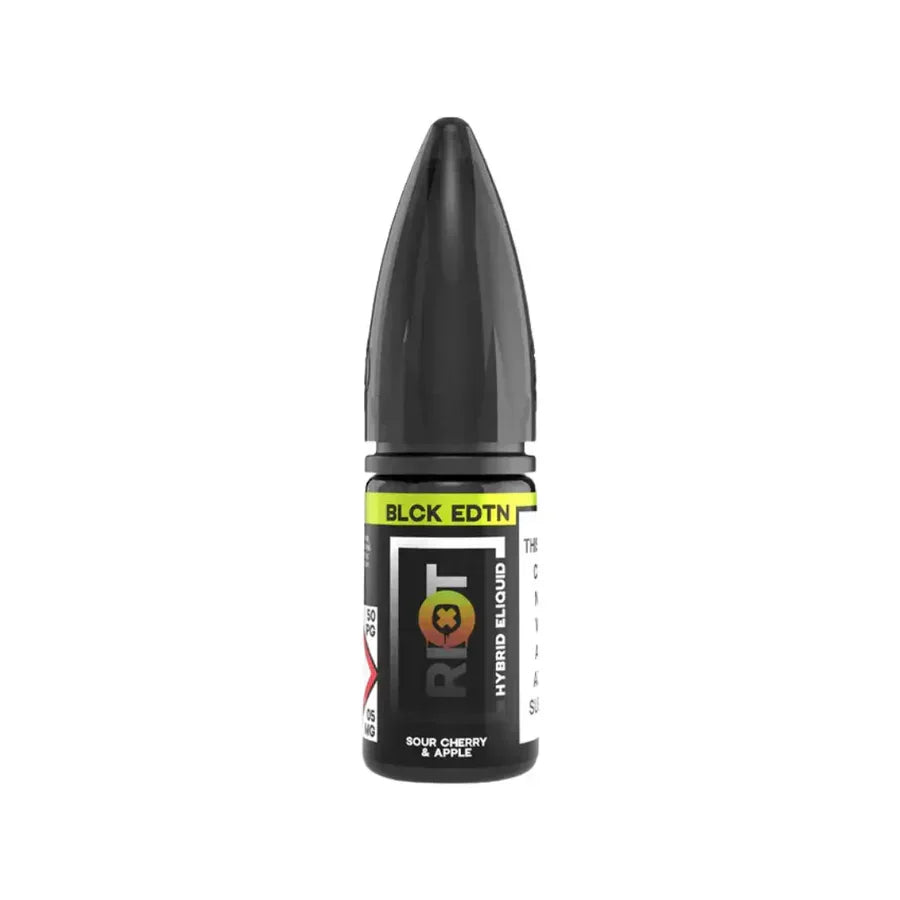 Riot Squad Black Edition Nicotine Salt Vape Juice Sour Cherry And Apple Flavour