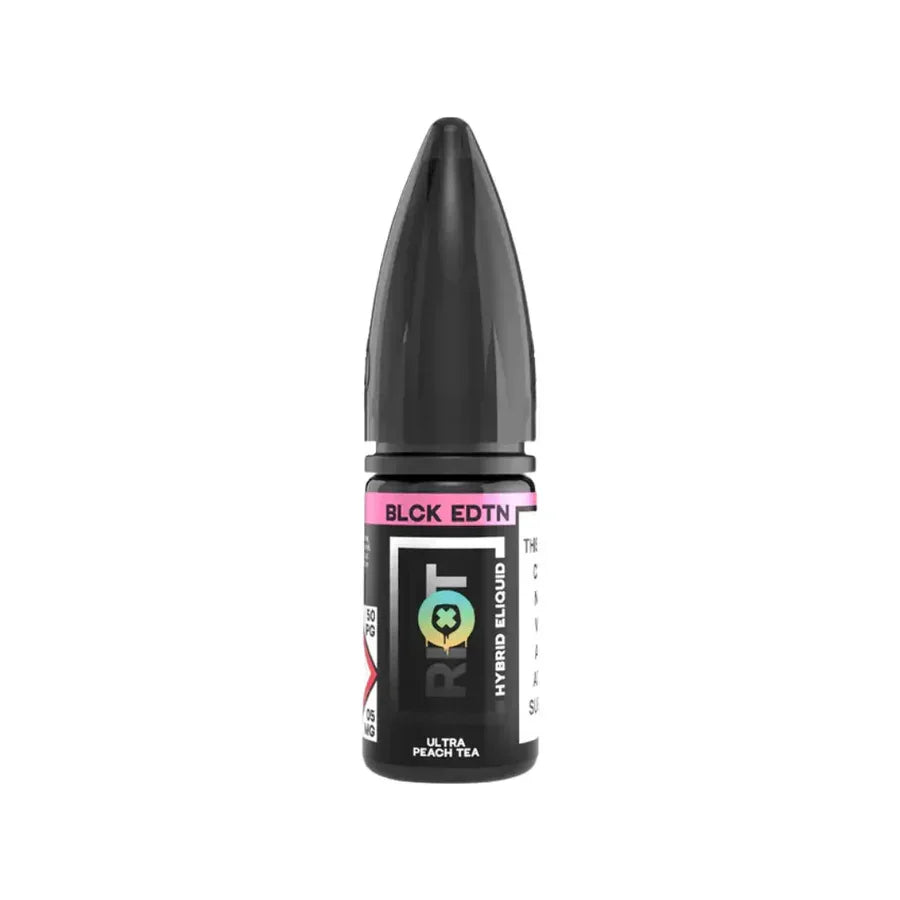 Riot Squad Black Edition Nicotine Salt Vape Juice Ultra Peach Tea Flavour