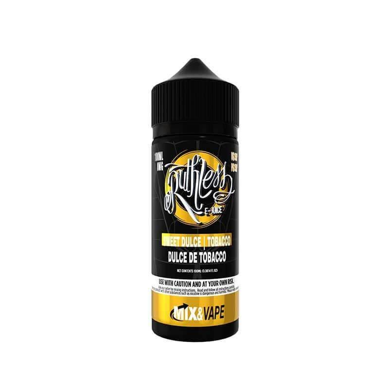 Ruthless 100ml Shortfill E-liquid Dulce De Tobacco Flavour