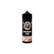 100ml bottle of Ruthless Paradize e-liquid with passion fruit, peach, and nectarine flavors