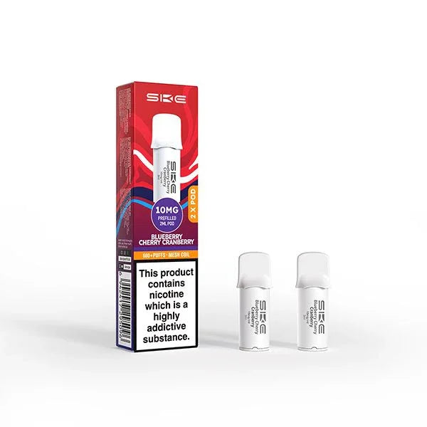 SKE 600 Pro Vape Pods Blueberry Cherry Cranberry 10MG Flavour