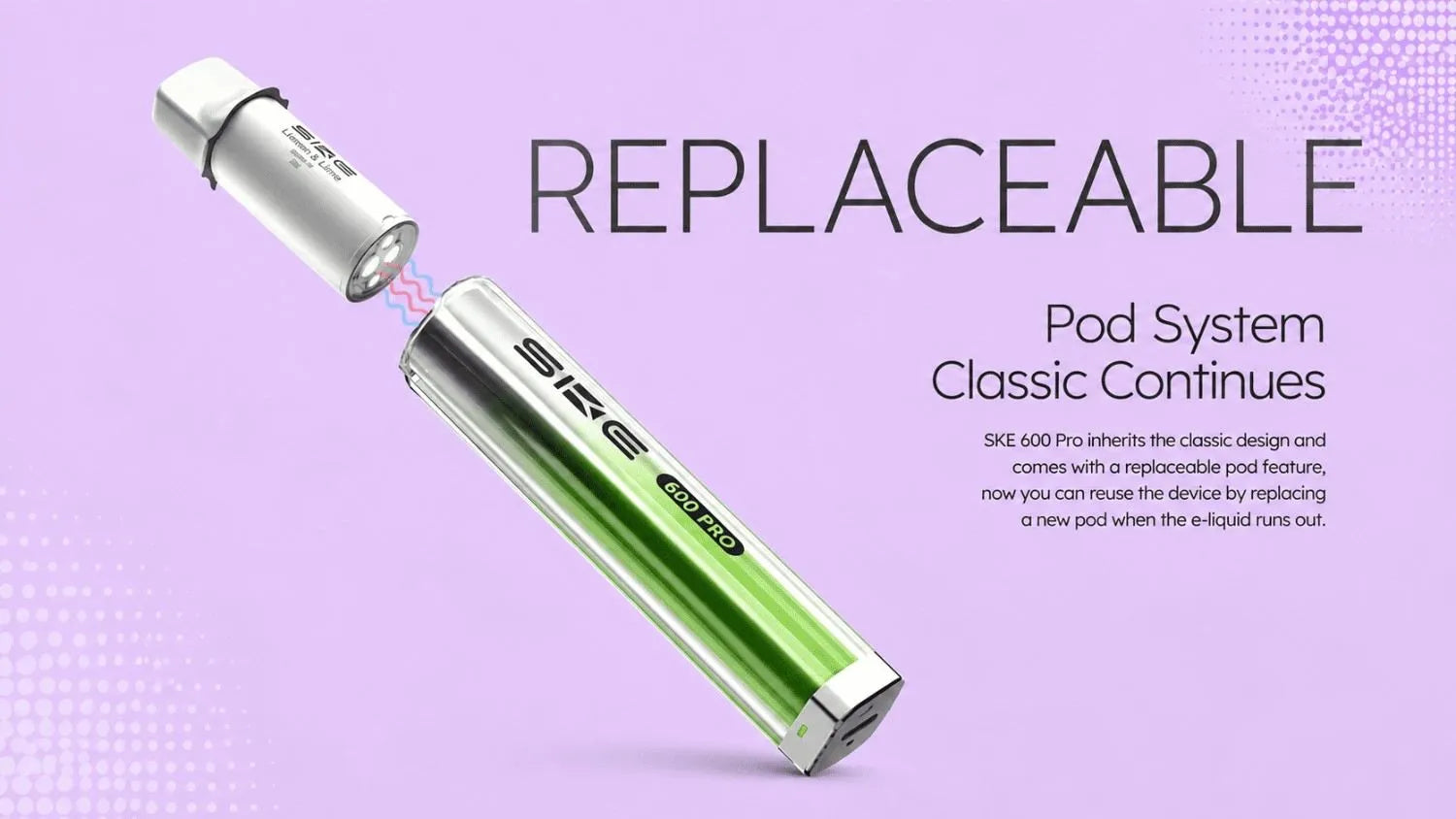 SKE Crystal Bar 600 Pro Pod Kit