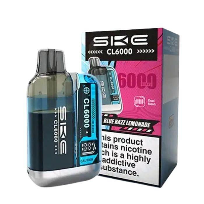 Ske Crystal Cl6000 Prefilled Vape Kit Blue Razz Lemonade Flavour