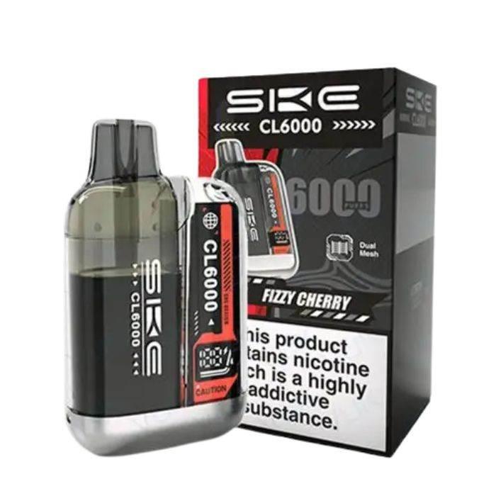 Ske Crystal Cl6000 Prefilled Vape Kit Fizzy Cherry Flavour