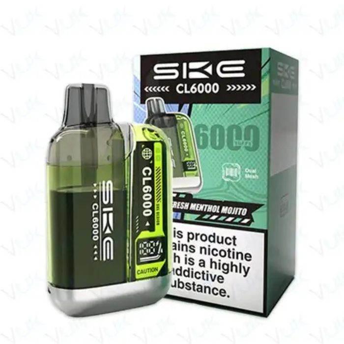 Ske Crystal Cl6000 Prefilled Vape Kit Fresh Menthol Mojito Flavour
