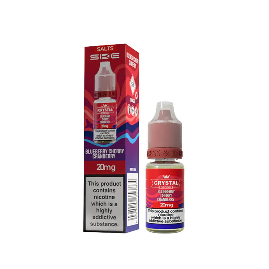 SKE Crystal Original Nic Salt Vape Juice Blueberry Cherry Cranberry Flavour