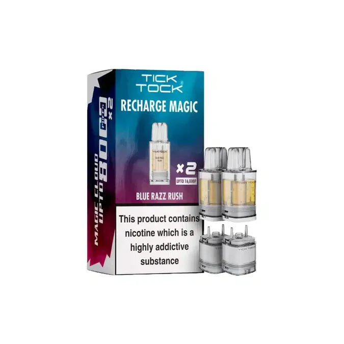 Tick Tock Magic 8000 Pods Blue Razz Rush Flavour