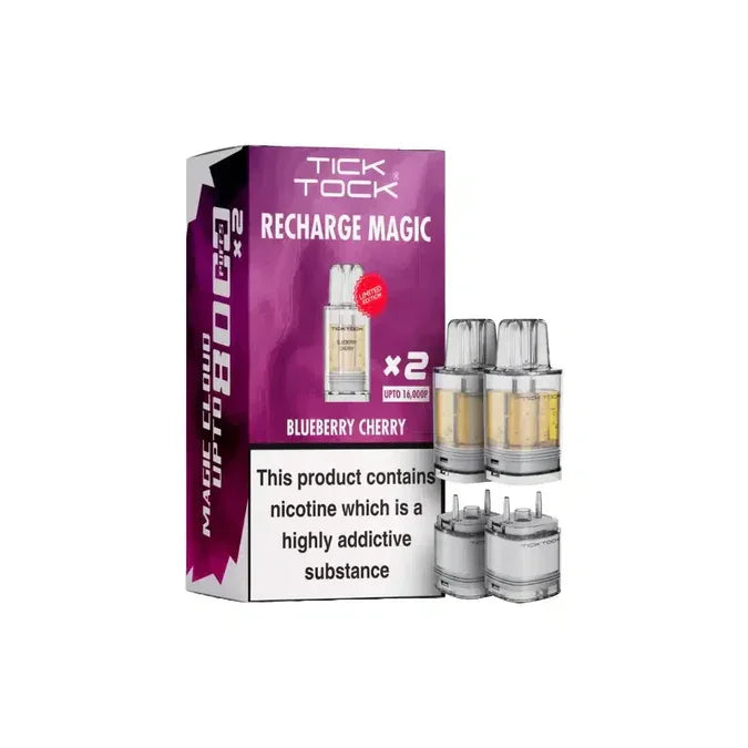 Tick Tock Magic 8000 Pods Blueberry Cherry Flavour