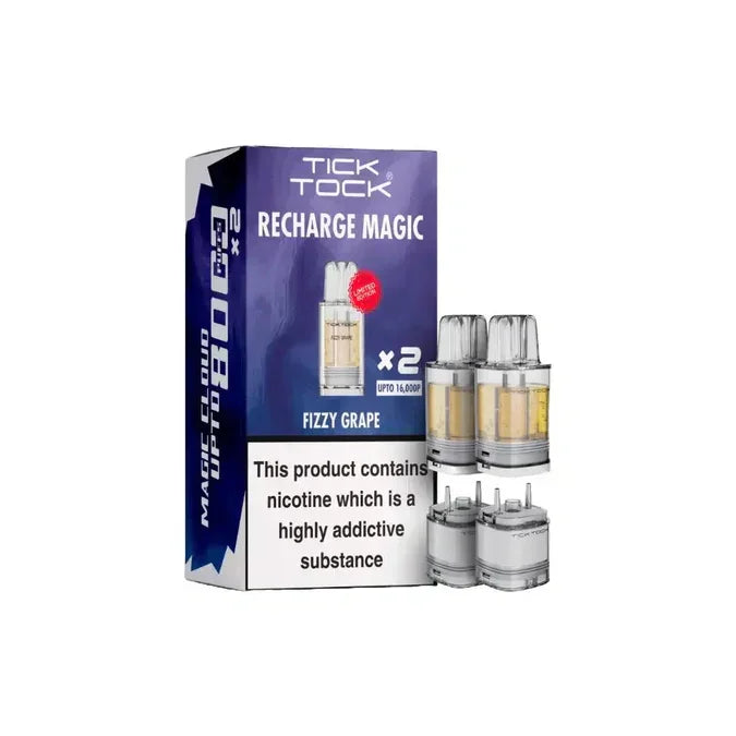 Tick Tock Magic 8000 Pods Fizzy Grape Flavour