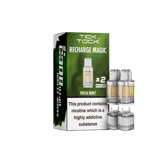 Tick Tock Magic 8000 Pods Fresh Mint Flavour