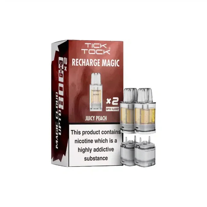 Tick Tock Magic 8000 Pods Juicy Peach Flavour
