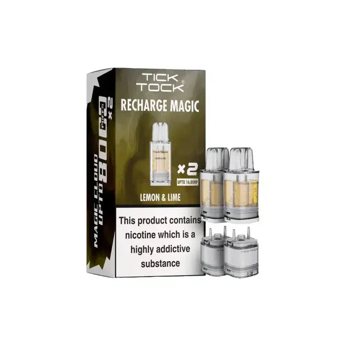 Tick Tock Magic 8000 Pods Lemon And Lime Flavour