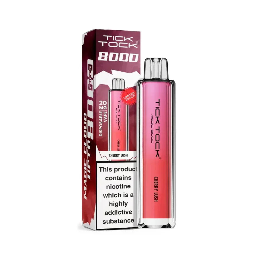 Tick Tock Magic 8000 Puff Vape Kit Cherry Lush Flavour