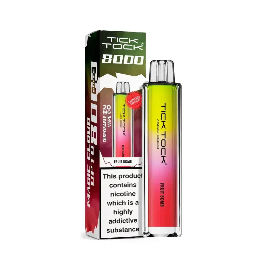 Tick Tock Magic 8000 Puff Vape Kit Fruit Bomb Flavour